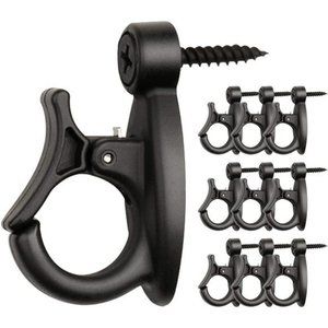 Light Hanger Hooks, String Light Hooks, Screw-in Hooks, Black, 20 Pack